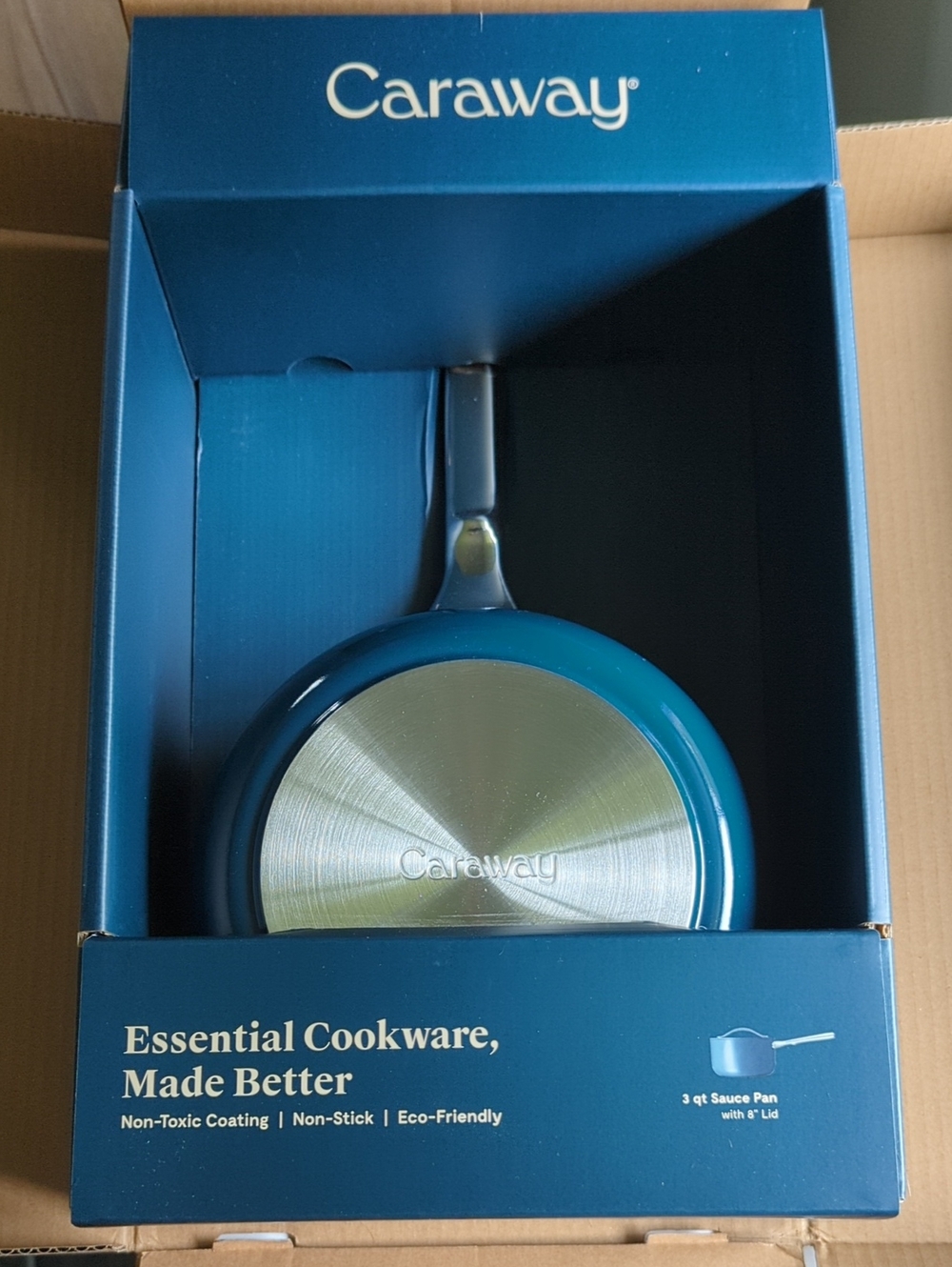NEW Caraway Teal Nonstick Saucepan - Caraway